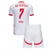 RB Leipzig Antonio Nusa #7 Hjemmebanesæt Børn 2024-25 Kortærmet (+ Korte bukser)